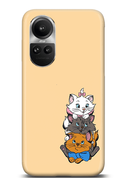 Reno 10 Case For OPPO Reno 10 Pro 5G Cover Lovely Cats Flower