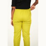 Lemon Green Cotton Pant for Women - Image 4