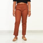 Brown Color Cotton Pant for Women