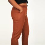 Brown color cotton pant for women2