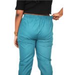 Crystal teal color cotton pant for women3