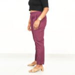 Dark wine color Cotton pant for women1