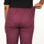 Dark wine color Cotton pant for women4