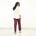 Dark wine color Cotton pant for women6
