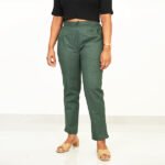 Forest Green Color Cotton Pant for Women