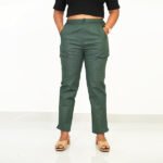 Forest Green Cotton pant for women1