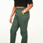 Forest Green Cotton pant for women2
