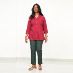 Forest Green Cotton pant for women5