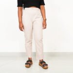 Light Beige Color Cotton Pant for Women