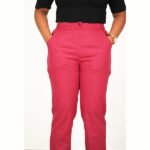 Maroon Color Cotton Pant for Women - Image 4