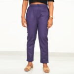 Navy Blue Color Cotton Pant for Women