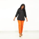 Orange Color Cotton Pant for Women - Image 6