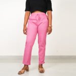 Pink Color Cotton Pant for Women