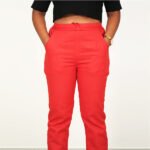 Red Color Cotton Pant for Women - Image 2