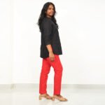 Red Color Cotton Pant for Women - Image 5