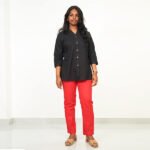 Red Color Cotton Pant for Women - Image 6