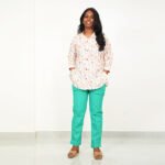 Spring Green Color Cotton Pant for Women - Image 5