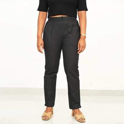 black cotton pant for women