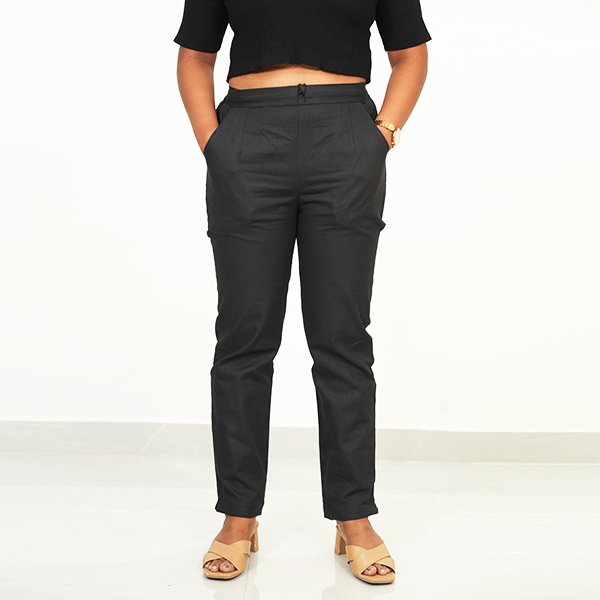 black cotton pant for women2