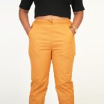 Golden Yellow Color Cotton Pant for Women - Image 2